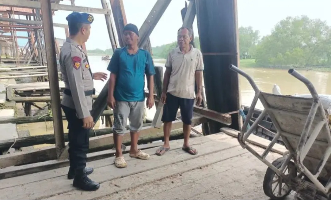 Satpolair Polres Tanjungbalai Ajak Nelayan Jaga Kekondusifan Kamtibmas
