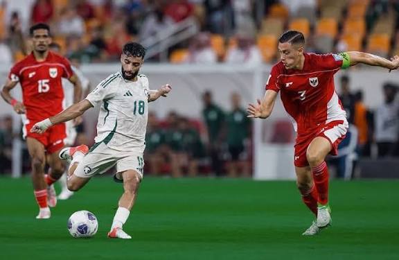 Timnas Indonesia lawan Arab Saudi pada laga pertama Grup B babak 4 Kualifikasi Piala Dunia 2026 di Stadion King Abdullah, Jeddah, Kamis (9/10/2025) dini hari WIB, Foto/rri