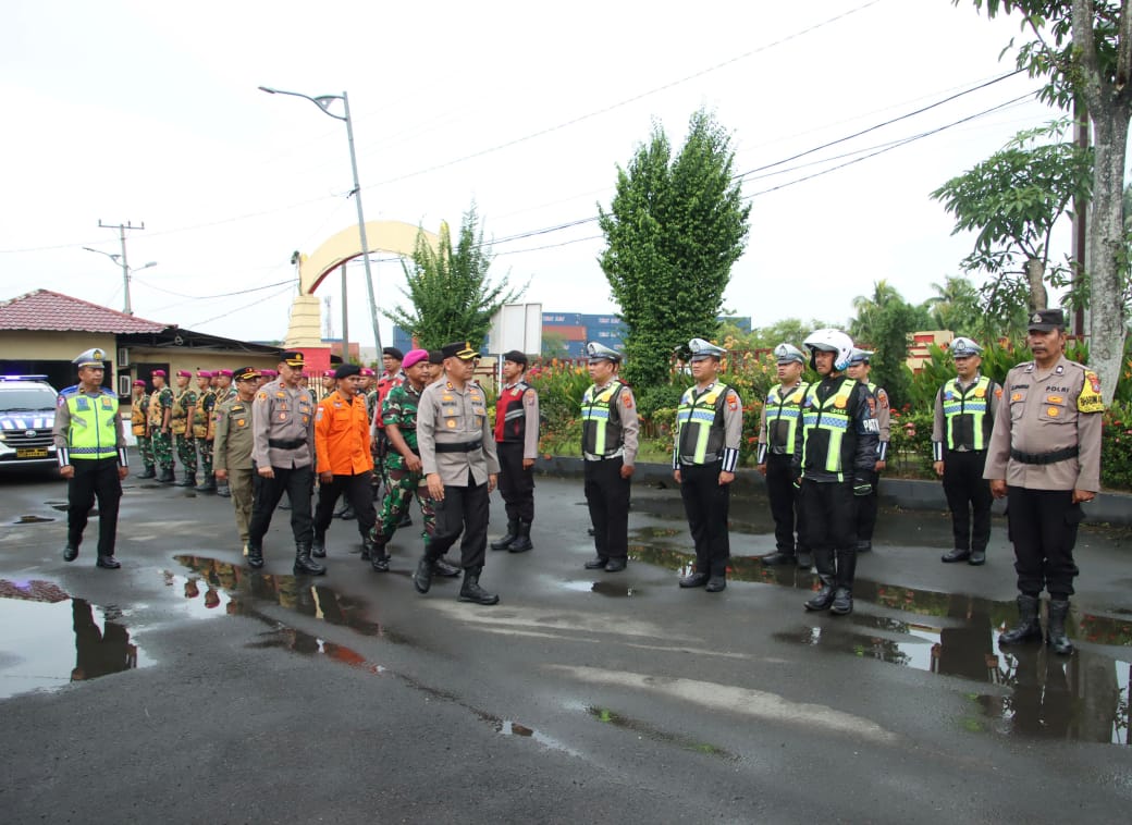 Polres Pelabuhan Belawan Gelar Apel Kesiapan Tanggap Darurat Bencana Hidrometeorologi
