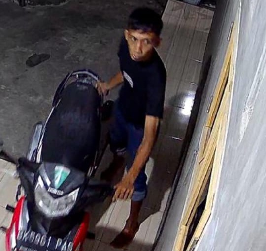 Terekam CCTV, Pelaku Curanmor Berhasil di Ringkus Sat Reskrim Polsek Stabat di Wilayah Binjai