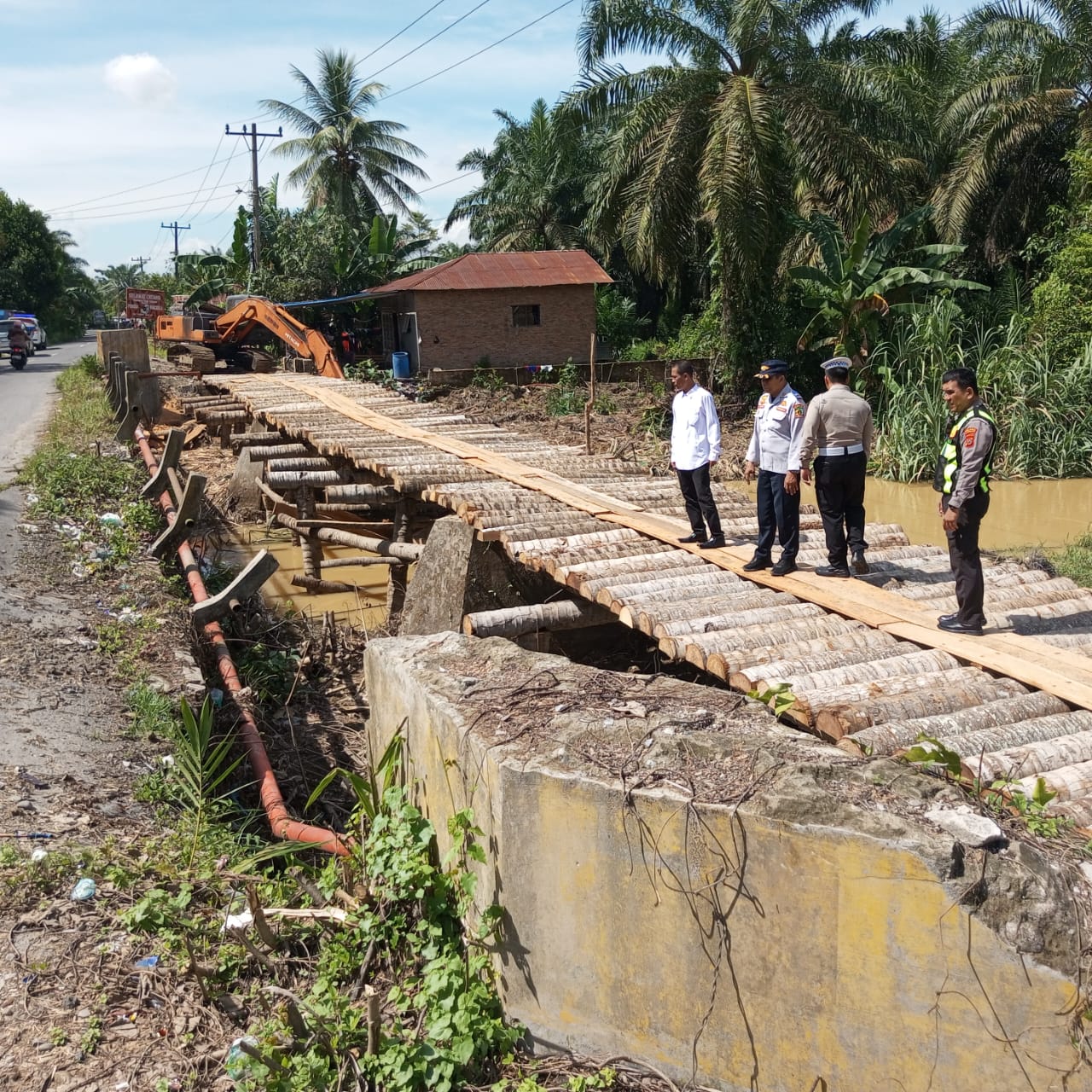 Sat Lantas Polres Langkat Bersama Instansi Tinjau Infrastruktur Jalan Menuju Wisata Tangkahan