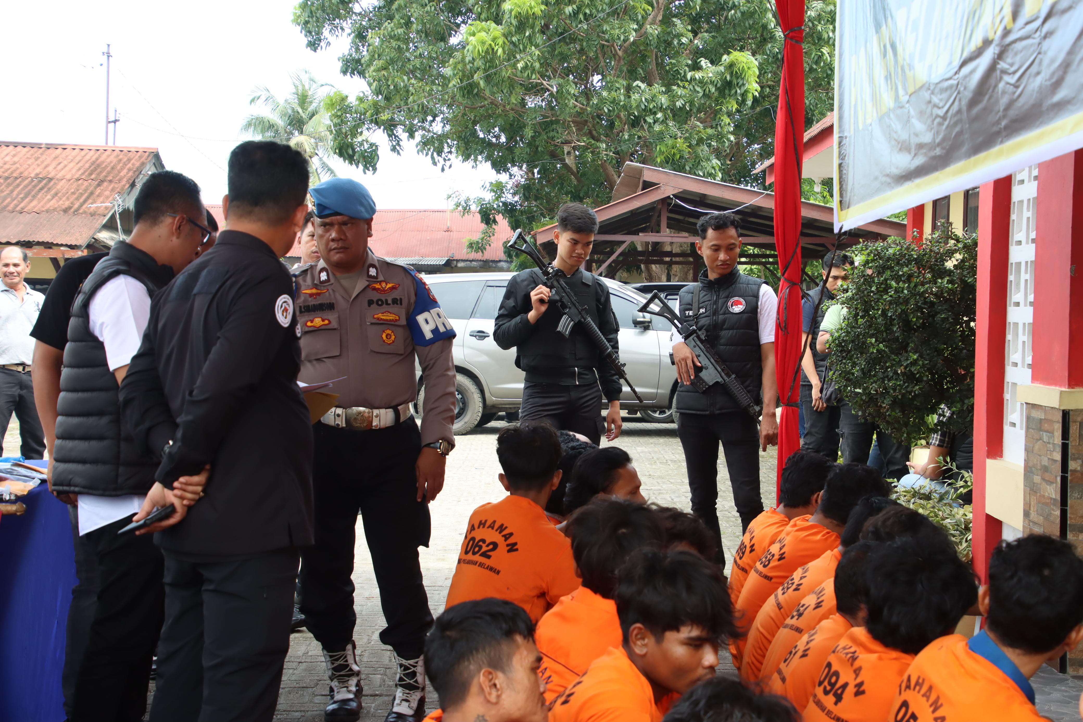 Polres Pelabuhan Belawan Tangkap 48 Pelaku Kejahatan Jalanan