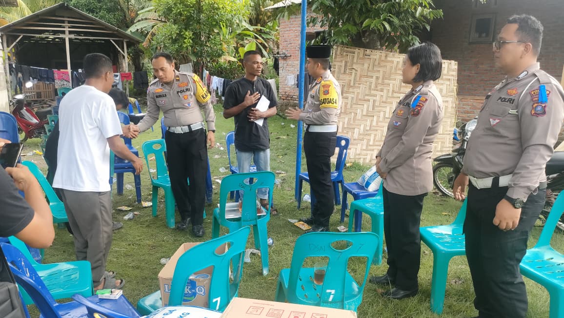Polres Langkat Lakukan Sambang Duka ke Keluarga Korban Laka Lantas