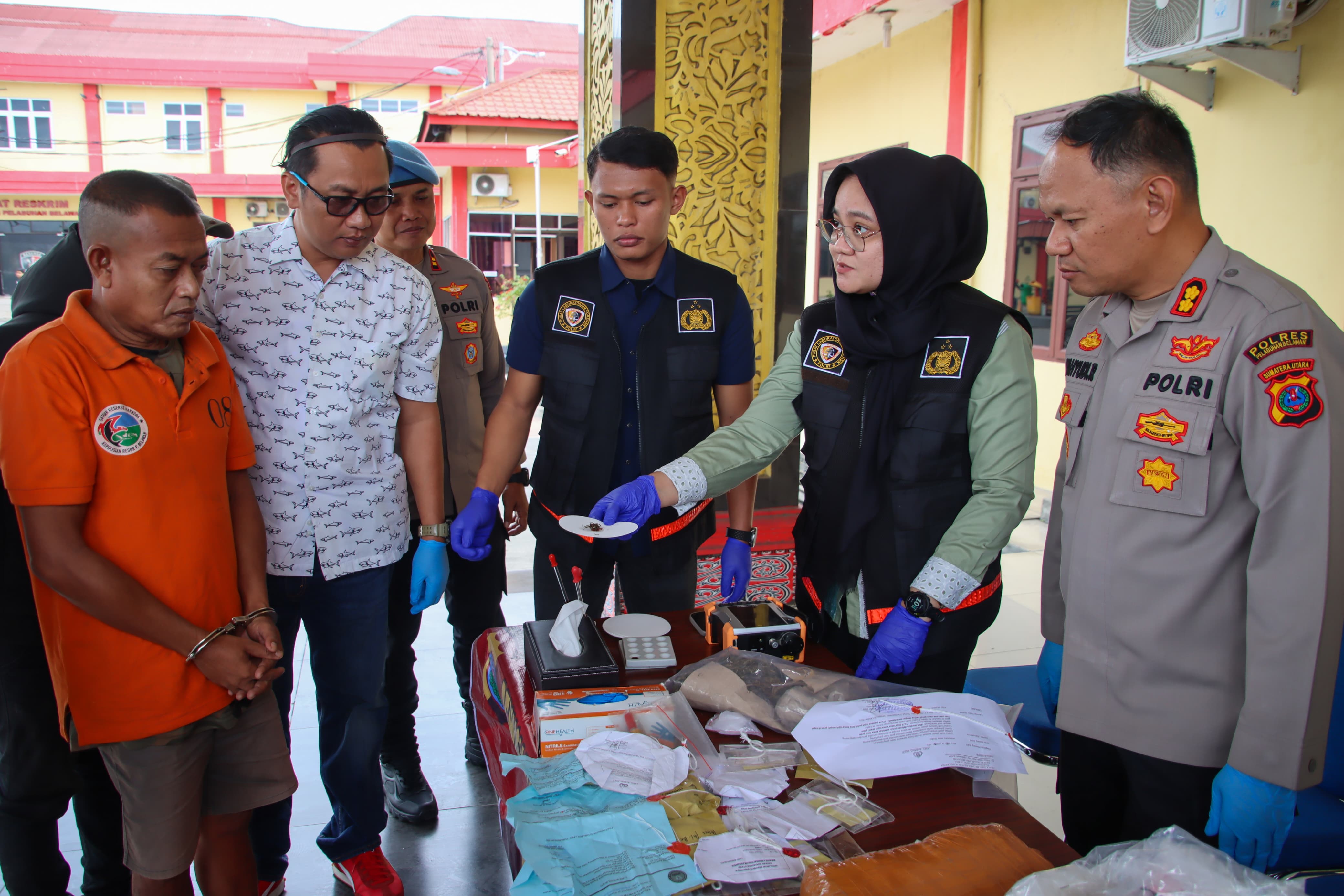 Polres Pelabuhan Belawan Musnahkan Barang Bukti Narkotika Hasil Tangkapan