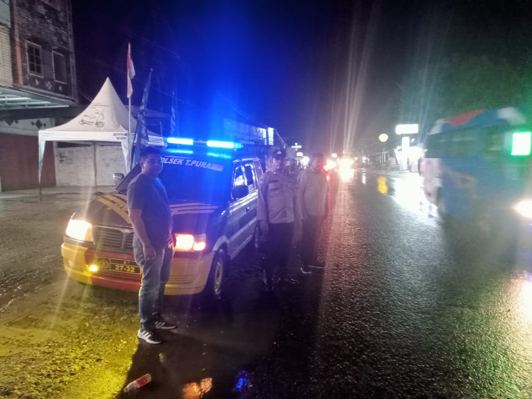 Polres Langkat Patroli Blue Light Tingkatkan Rasa Aman Warga Yang Beraktivitas di Malam Hari