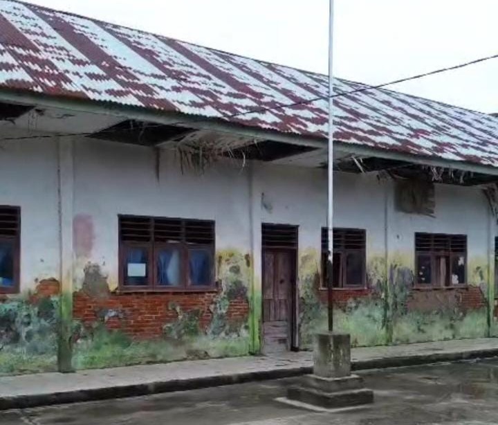 Menyedihkan, Inilah Kondisi Sekolah SD Negeri Jaring Halus di Langkat