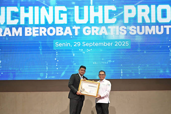 Gubsu Bobby Nasution saat launching Program Berobat Gratis (Probis).