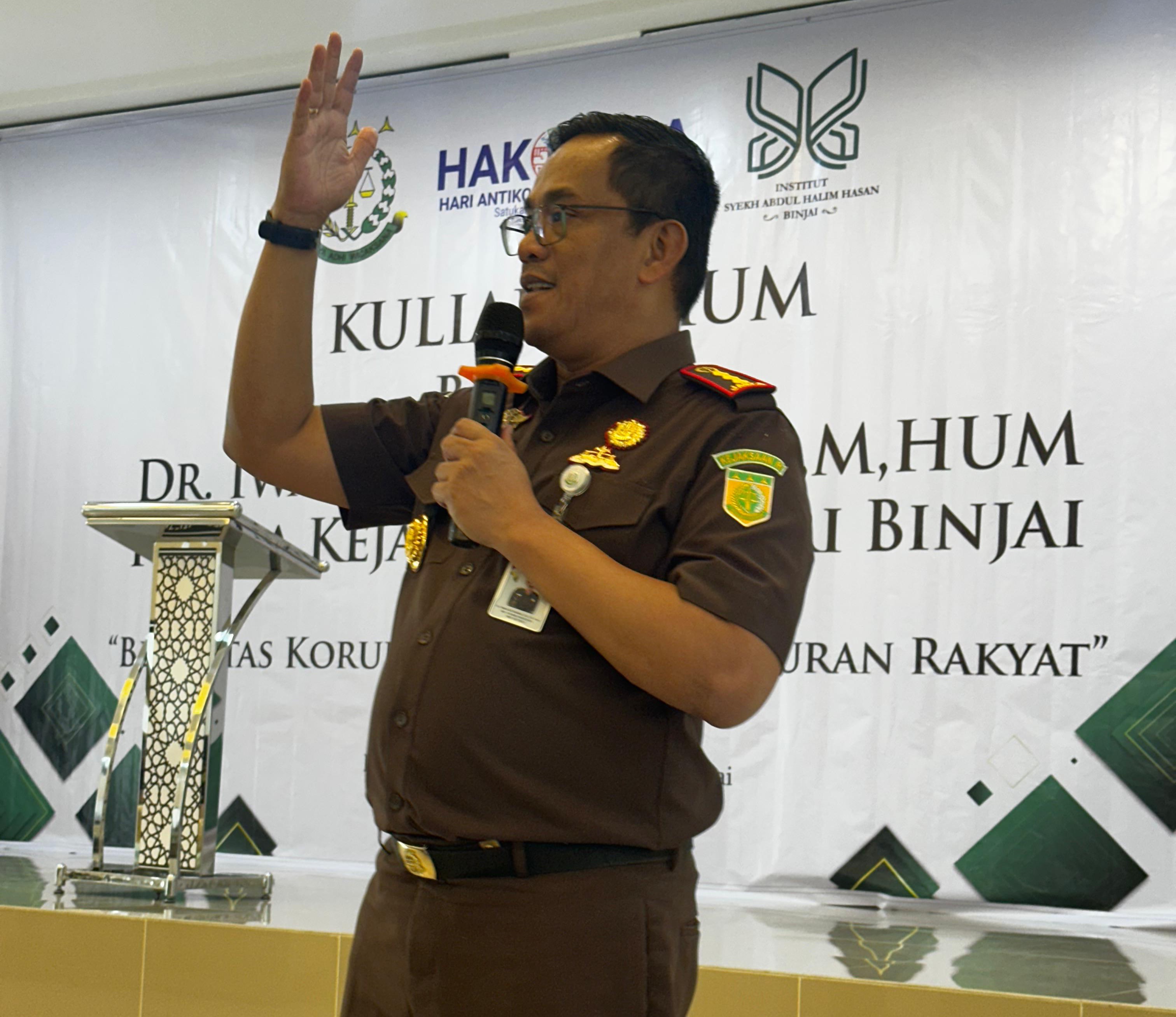 Kejari Binjai Gelar Kuliah Umum Dalam Peringatan HAKORDIA 2025