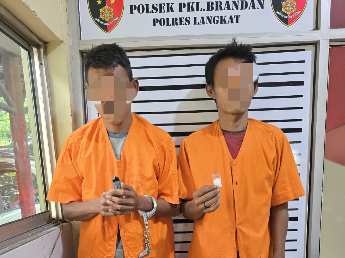 Polsek Pangkalan Brandan Berhasil Ringkus Dua Pemilik Narkoba Sedang Pesta Sabu
