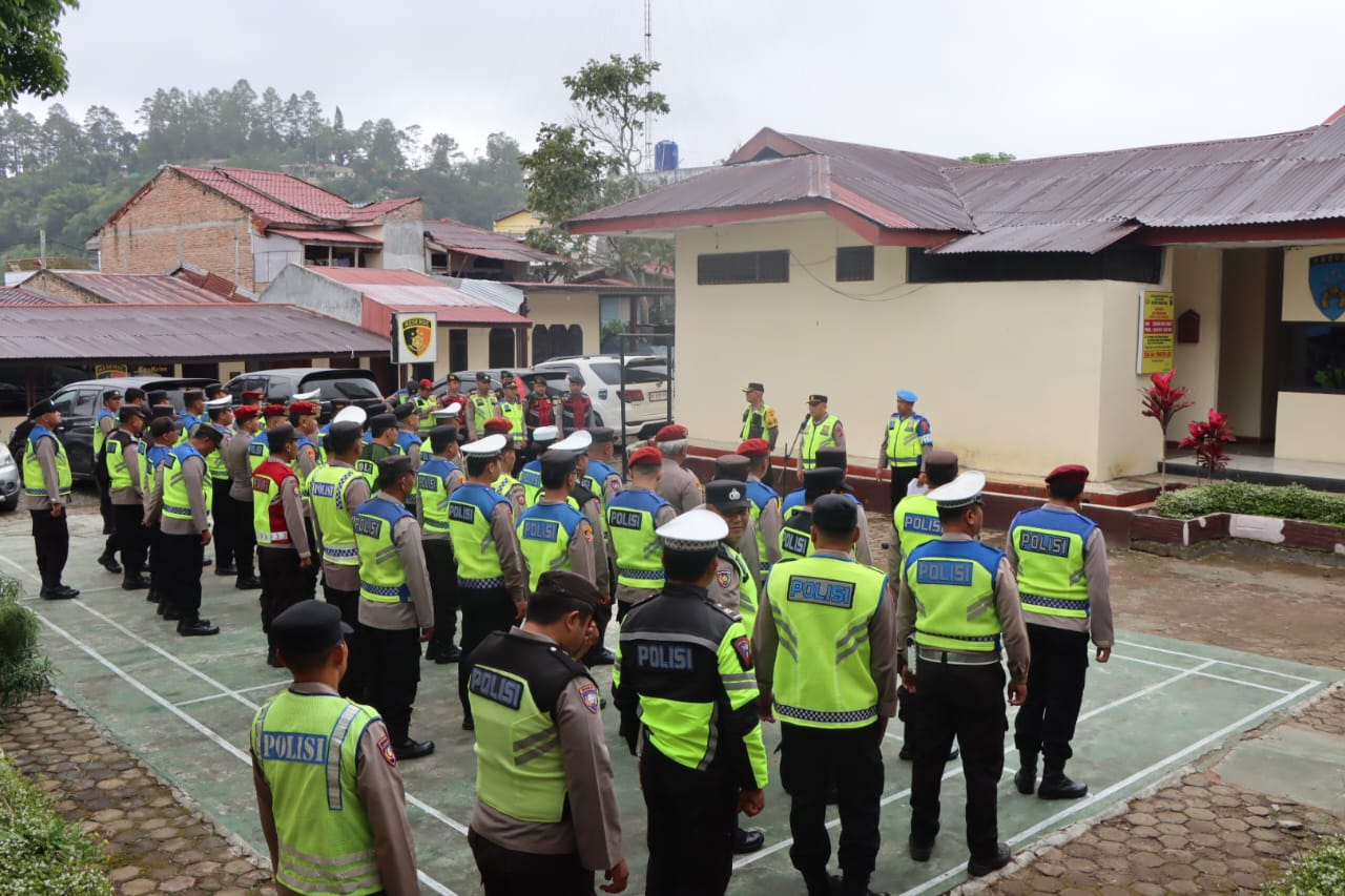 Hari Pertama Ops Lilin, Polres Tanah Karo Fokus Pengamanan Jalur Berastagi