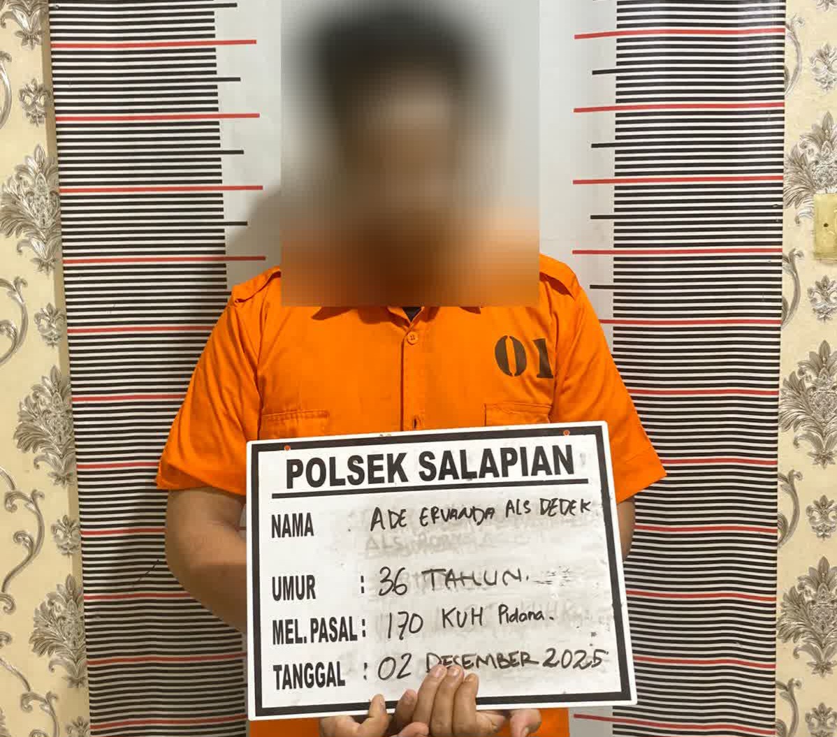 Tindak Pidana Penganiayaan, Polsek Salapian Tangkap Salah Satu Tersangka