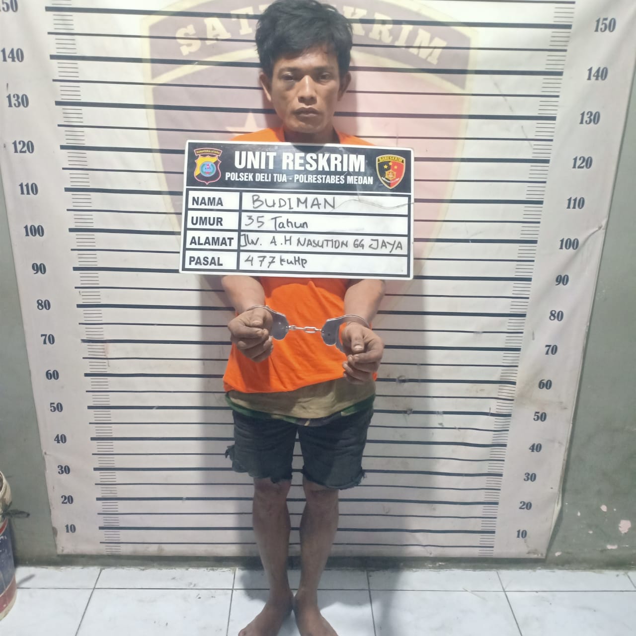 Pencuri Spesialis Gudang di Komplek J-City Ditangkap Unit Reskrim Polsek Deli Tua