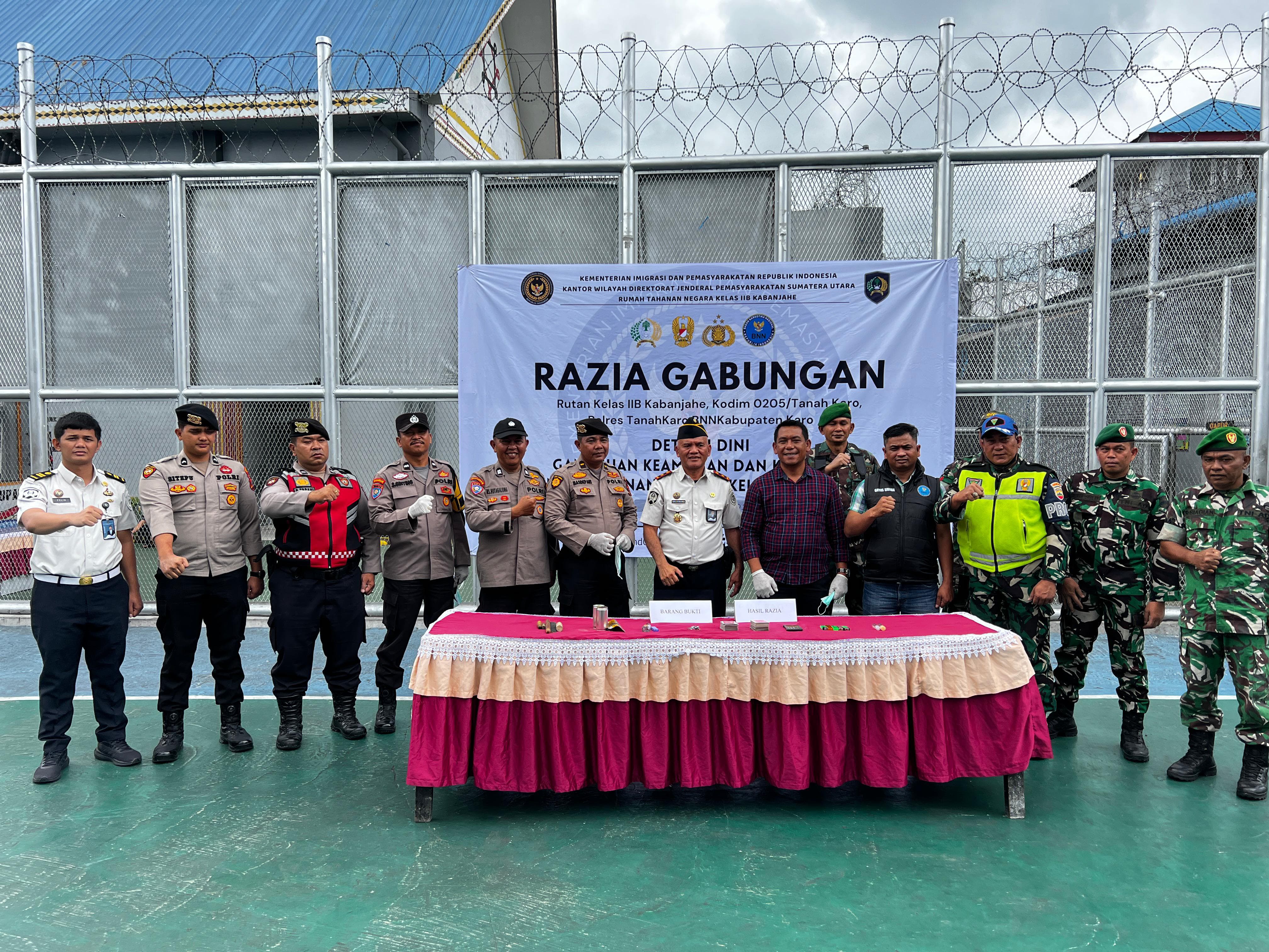 Sinergi TNI–Polri–BNN, Rutan Kabanjahe Gelar Razia Gabungan Insidentil
