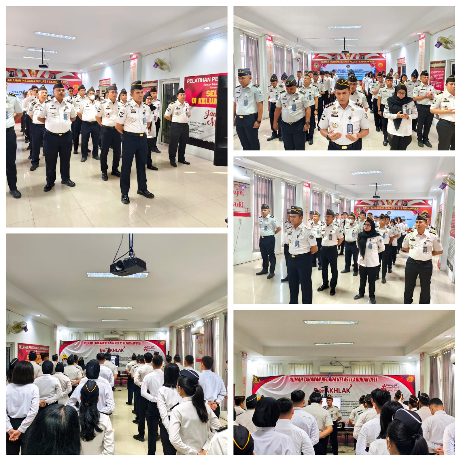 Rutan Kelas I Labuhan Deli Ikuti Apel Bersama Awal Tahun 2026