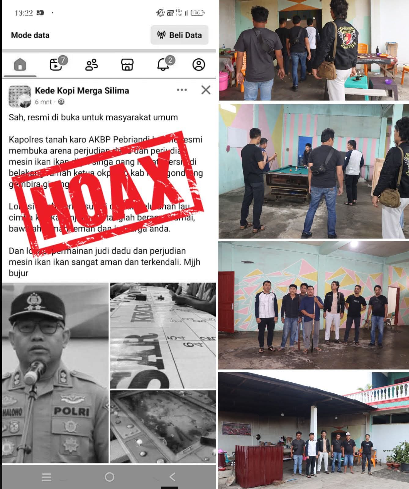 Satreskrim Polres Tanah Karo Tindak Lanjuti Laporan Dugaan Perjudian di Jalan Singa Gang. Melati Lau Cimba