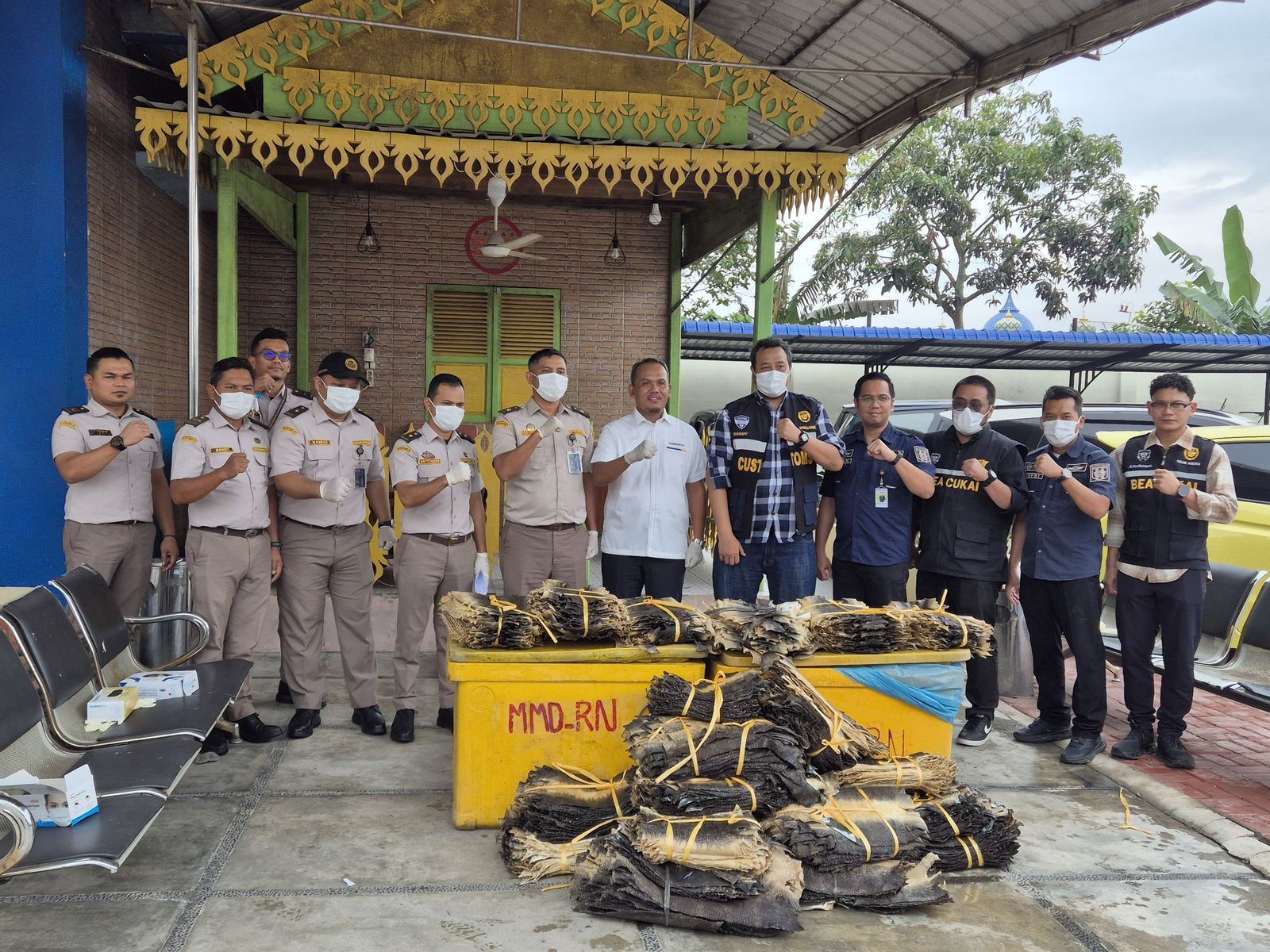 BC Teluk Nibung dan Balai Besar Karantina Satuan Pelayanan TBA Gagalkan Upaya Penyelundupan Kulit Biawak ke Malaysia