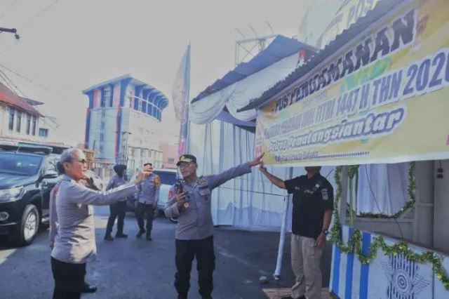 Kapolres Pematang Siantar Cek Pos Pam Jelang Idul Fitri 1447 H