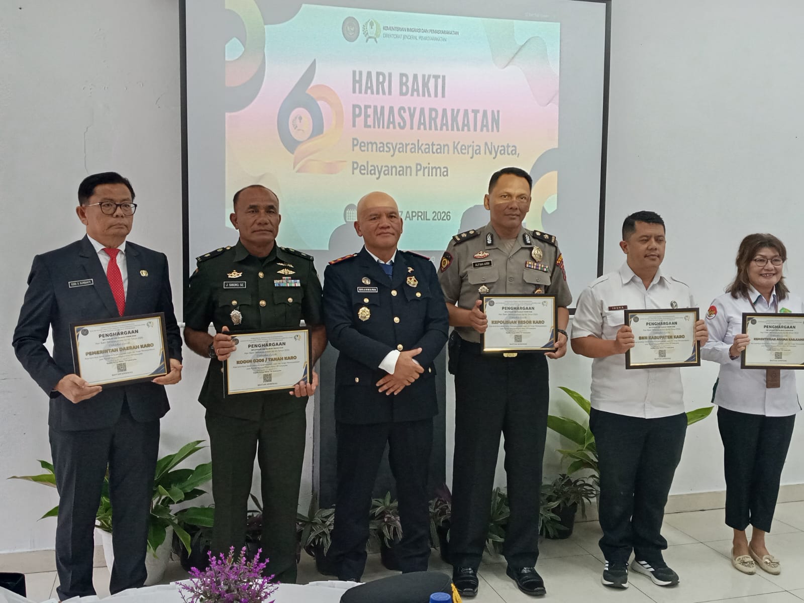 Rutan Kabanjahe Gelar Acara Tasyakuran Dalam Rangka Hari Bakti Pemasyarakatan Ke-63