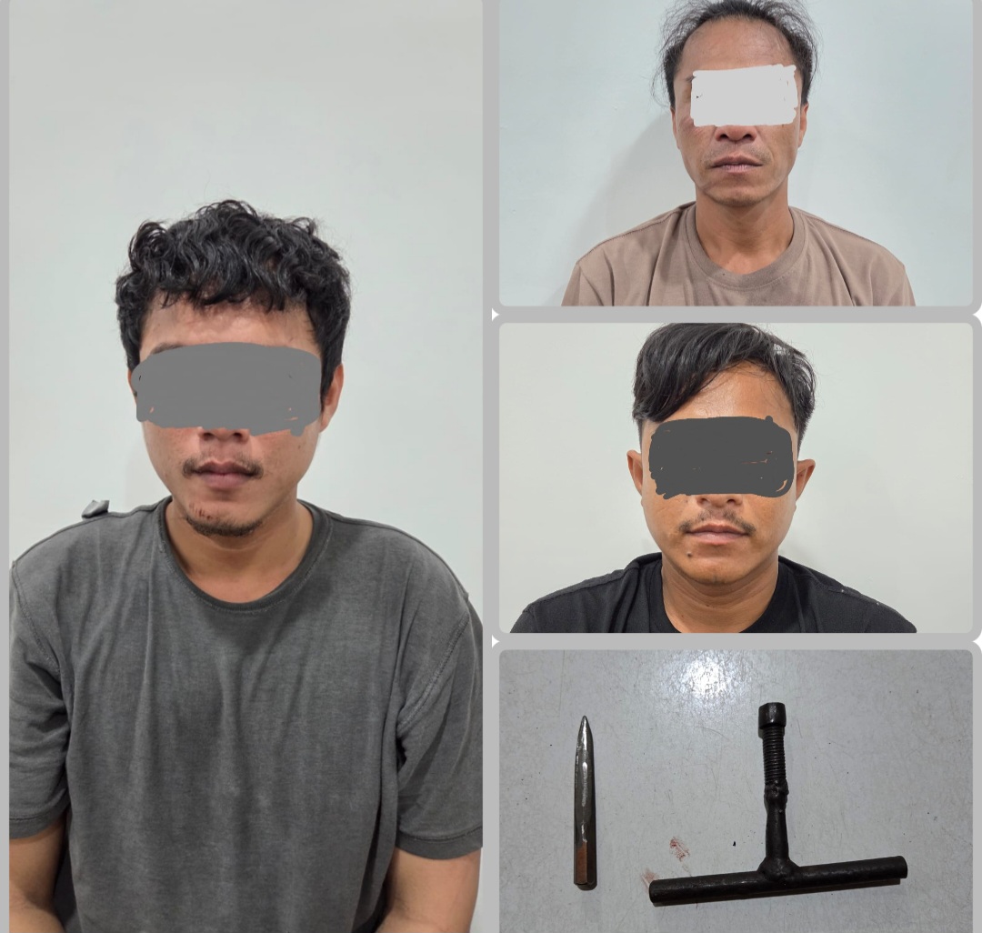 Satreskrim Polres Tanjung Balai Berhasil Ringkus 3 Pelaku Sendikat Curanmor & Pemilik Sabu