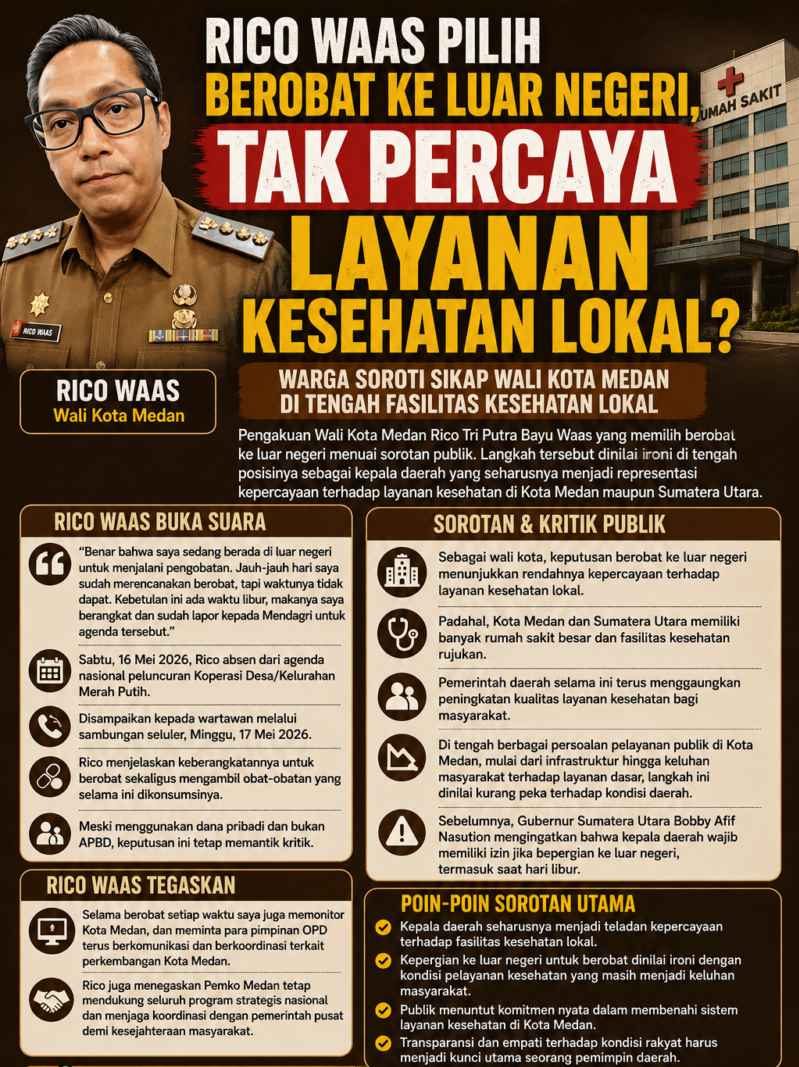 Rico Waas Pilih Berobat ke Luar Negeri, Tak Percaya Layanan Kesehatan Rumah Sakit Lokal