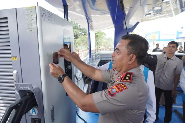 SPKLU PLN Presisi Ultra Fast Charging  Resmi Beroperasi di Polda Sumut