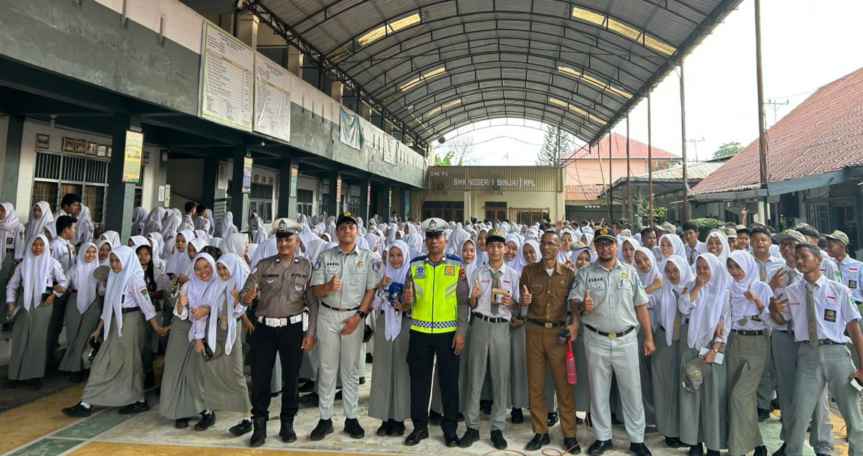 Peduli Keselamatan Pelajar, Jasa Raharja Sumatera Utara Gelar Safety Campaign di SMKN 1 Binjai