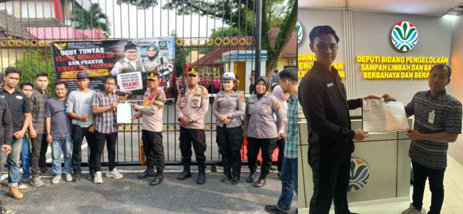 BEM Sumut Laporkan Dugaan Pelanggaran Limbah B3 Klinik Romauli ZR ke Polda Sumut