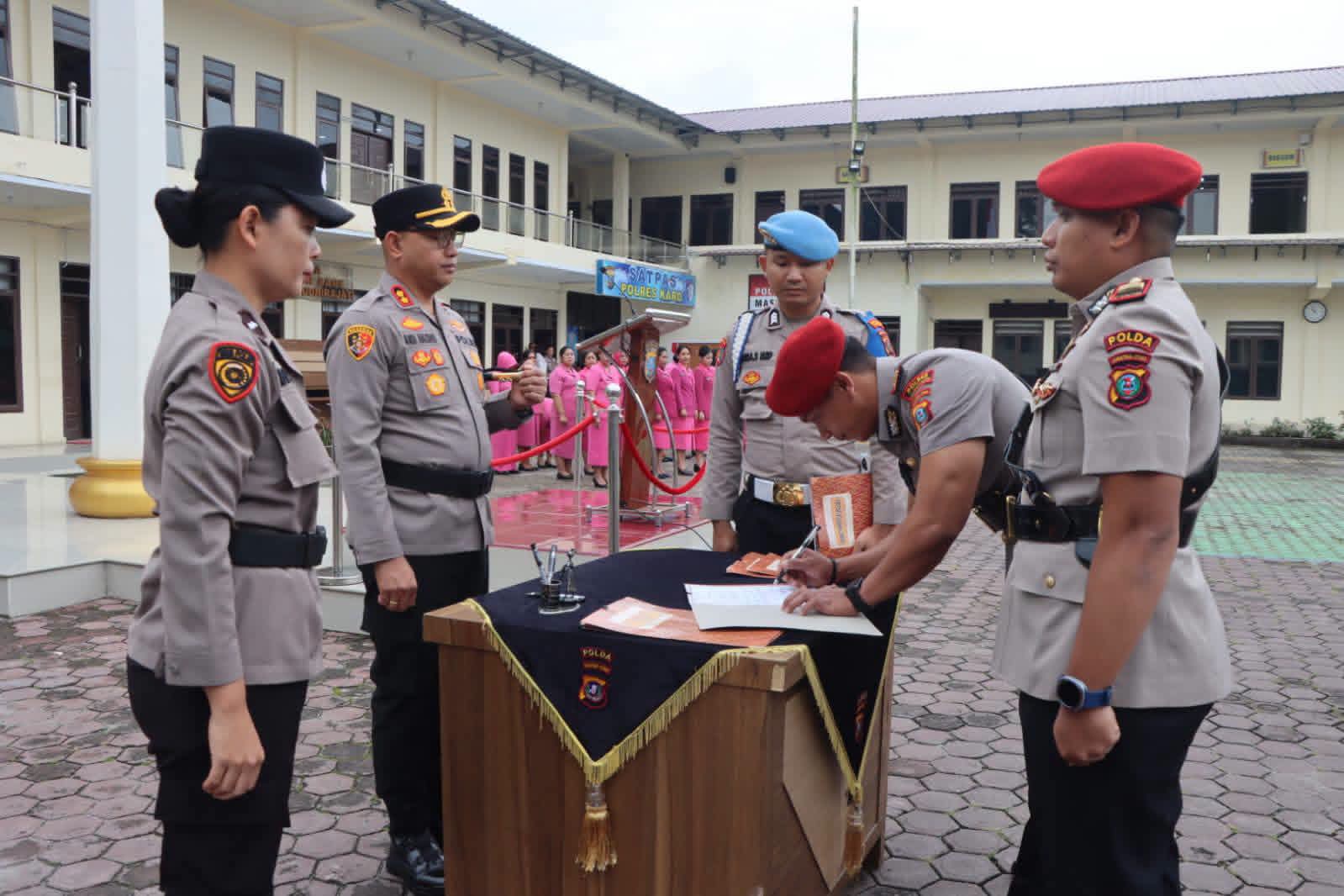 AKBP Pebriandi Haloho Pimpin Sertijab 4 Pejabat Utama Polres Karo