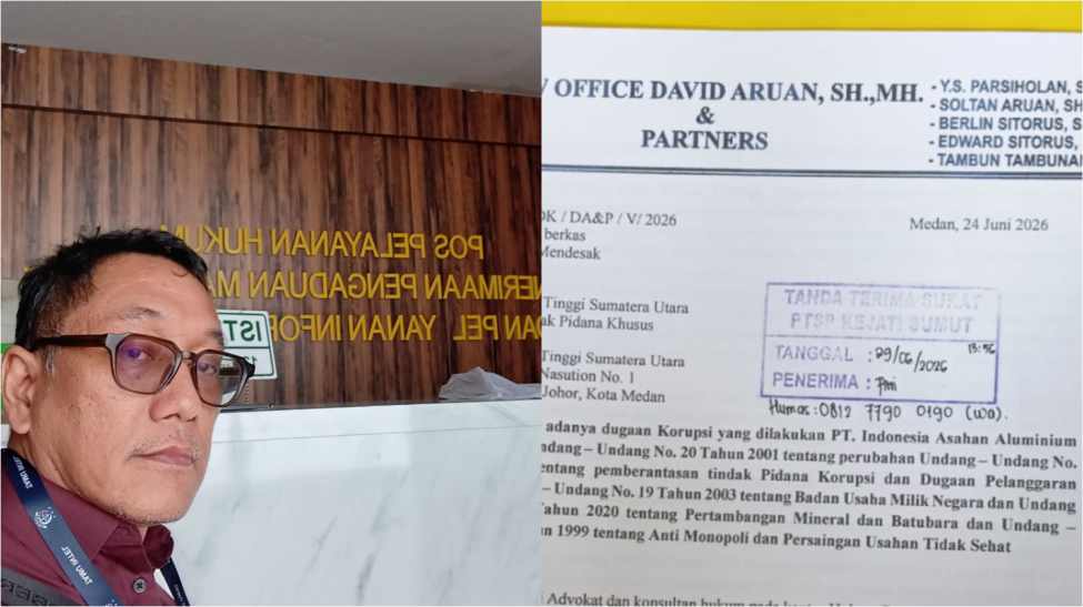 Direksi SSE Laporkan Jajaran Inalum ke Kejatisu terkait Dugaan Korupsi Pengadaan Barang dan Rekayasa Tender