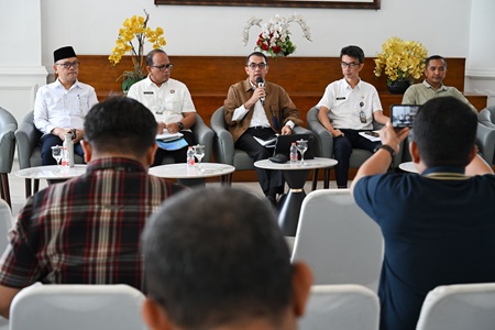Temu Pers bersama Biro Administrasi Pembangunan Pemerintah Provinsi Sumatera Utara (Sumut), Kegiatan ini difasilitasi Dinas Komunikasi dan Informatika Sumut yang berlangsung di Lobby Dekranasda Lantai 1 Kantor Gubernur Sumut Jalan Diponengoro Nomor 30 Medan, Rabu (10/6/2026). Foto/Diskominfo Sumut
