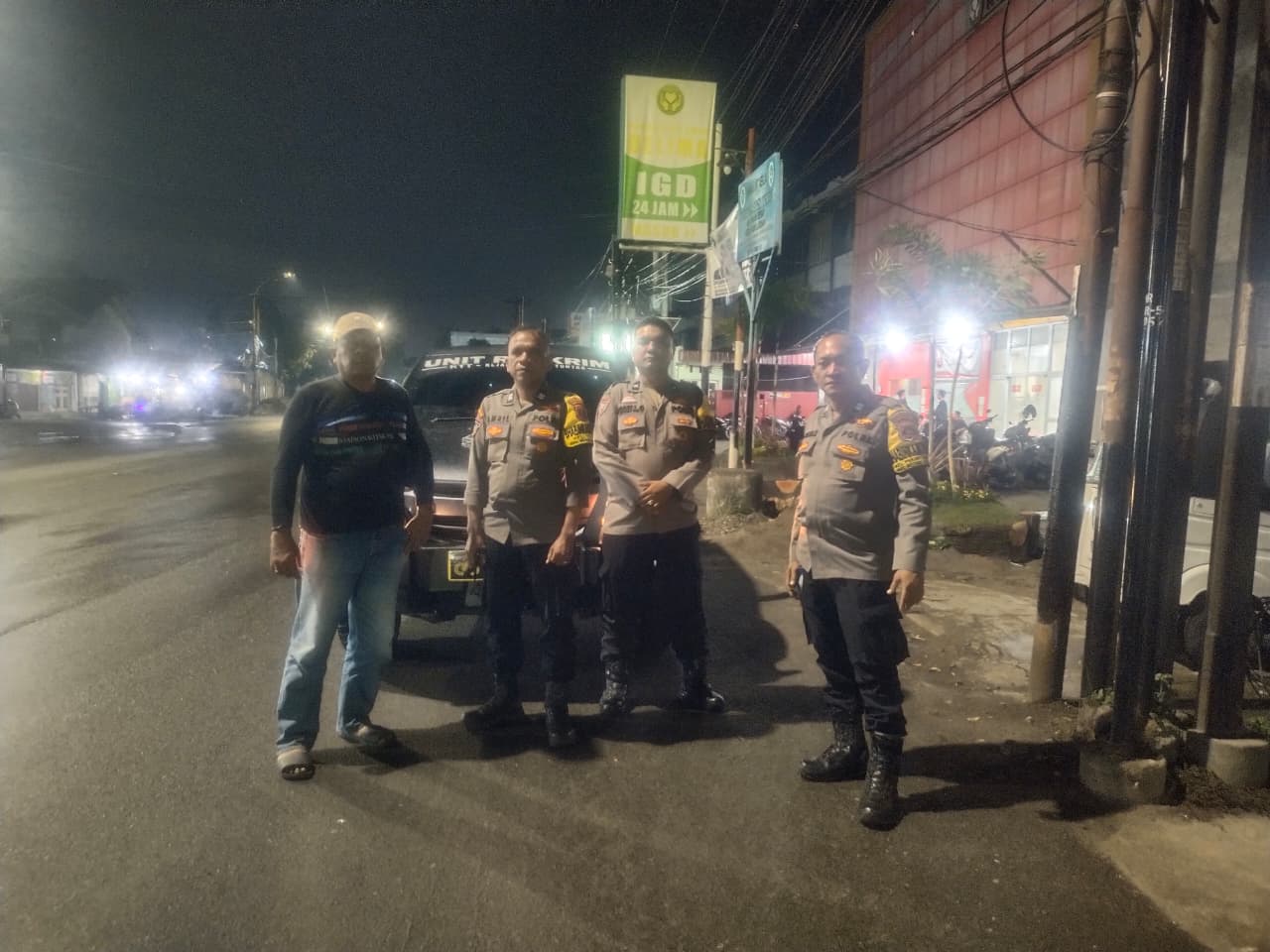 Polsek Medan Labuhan Patroli Malam Antisipasi Kejahatan Jalanan