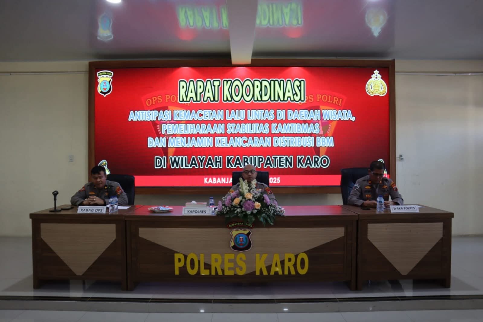 Rapat Koordinasi Antisipasi Kemacetan Lalu Lintas di Wilayah Wisata Kabupaten Karo