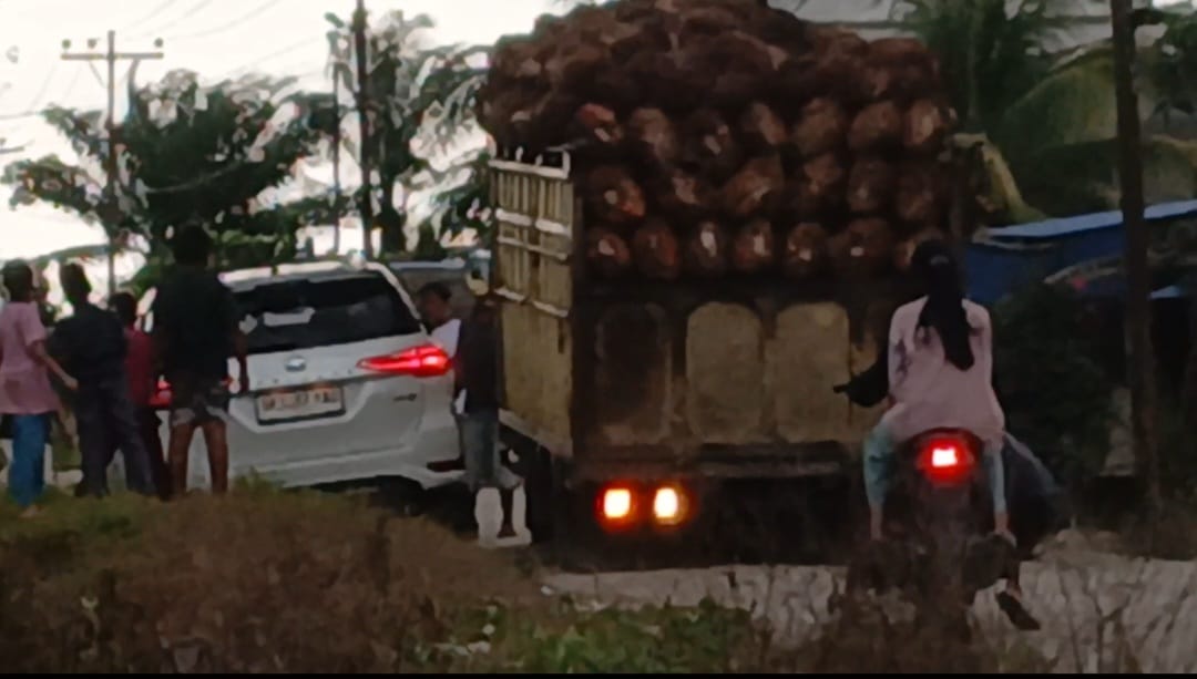 Melebihi Tonase, Truk Bermuatan Kelapa Sawit Ancam Keselamatan Pengguna Jalan