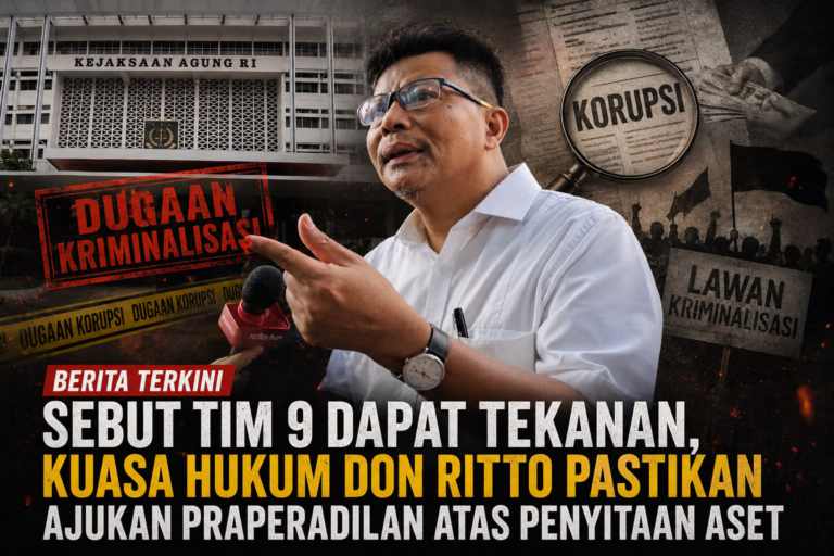 Praperadilan Segera Diajukan, Kuasa Hukum Don Ritto: Aset yang Disita Bukan Milik Febrie Adriansyah