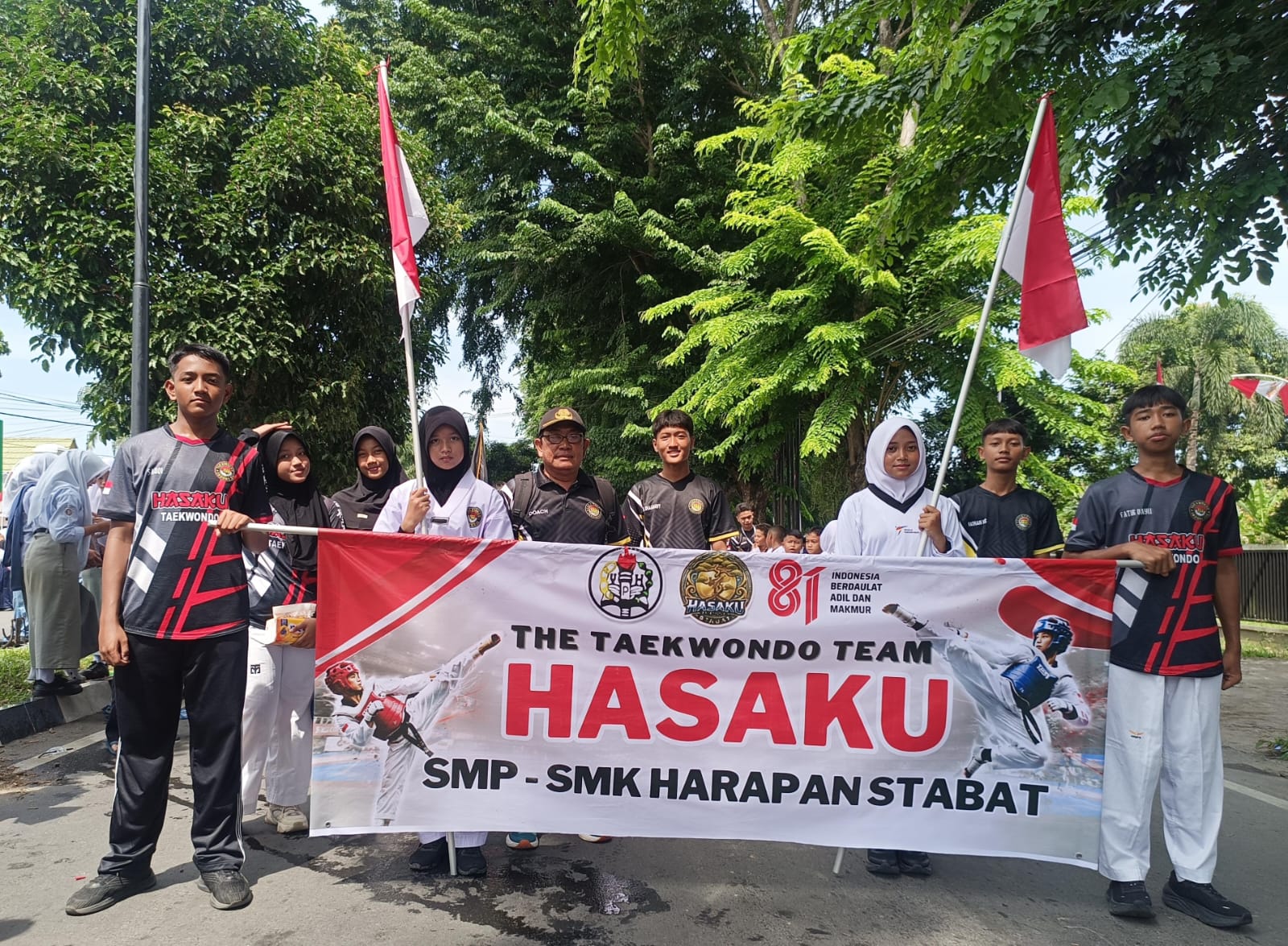 Meriahkan HUT RI ke-81, HASAKU Taekwondo TEAM Gelar Pawai Kemerdekaan