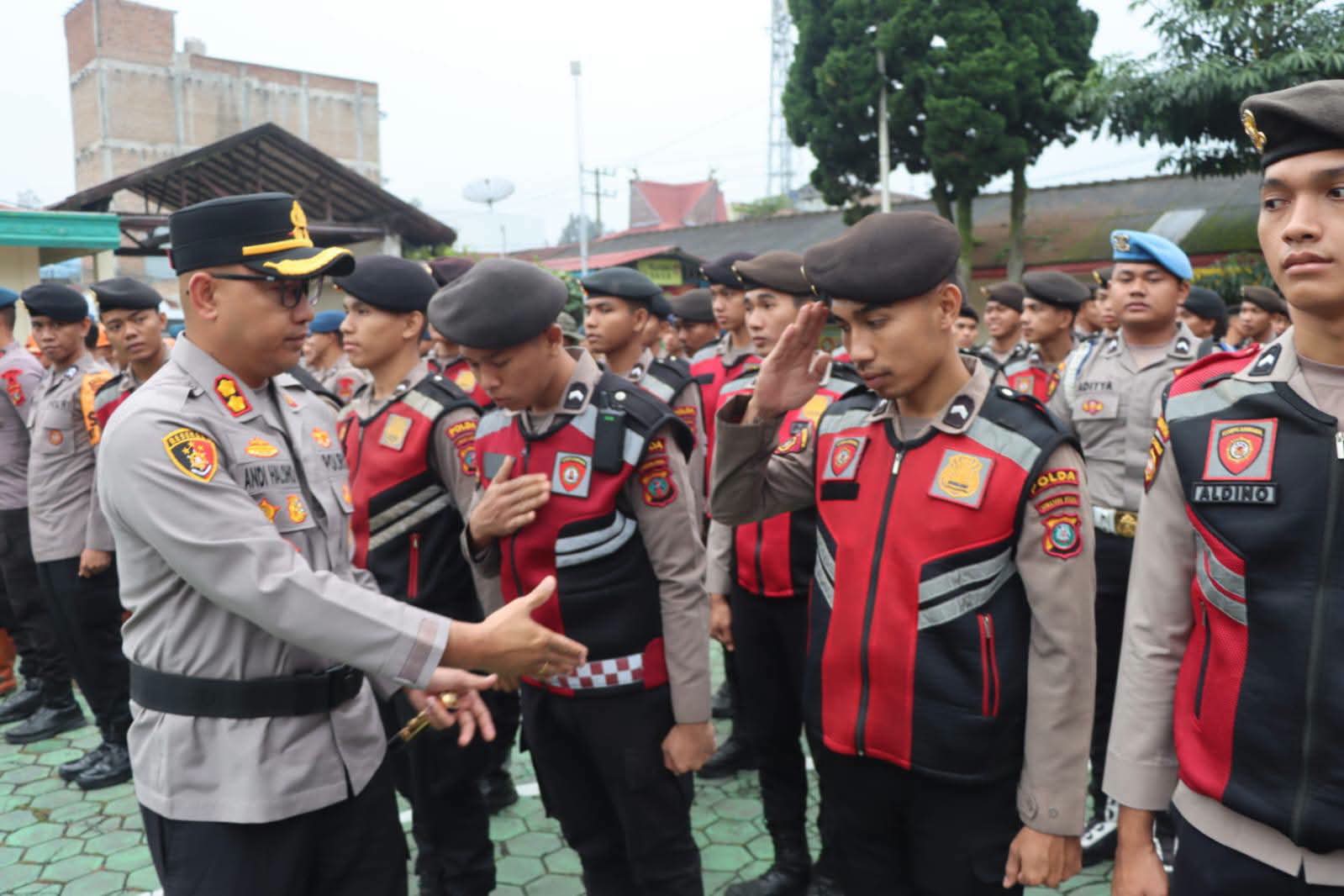 Kapolres Karo Lepas Personel BKO, Penanganan Erupsi Sinabung Tetap Siaga