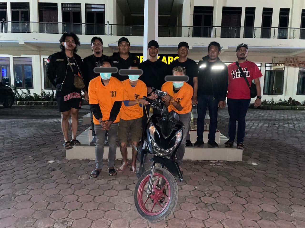 Tim Cobra Polres Karo Bekuk Tiga Tersangka Pencurian, Satu Unit iPhone dan Sepeda Motor Disita