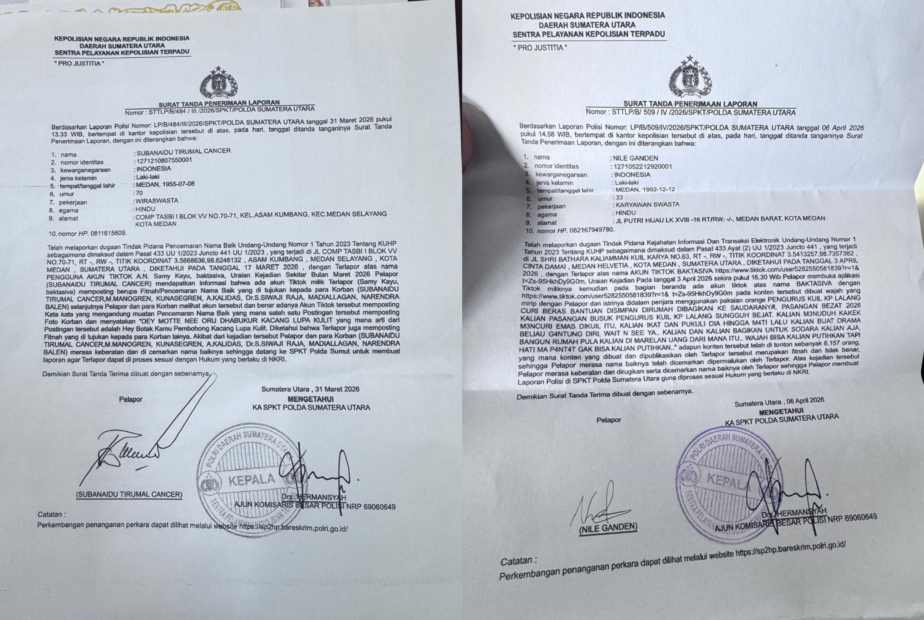 Para Tokoh dan Lembaga Hindu Kota Medan Desak Polda Sumut Tangkap Pemilik Akun Tiktok @Samykayu dan @Baktasiva